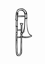 Trombone Coloring sketch template