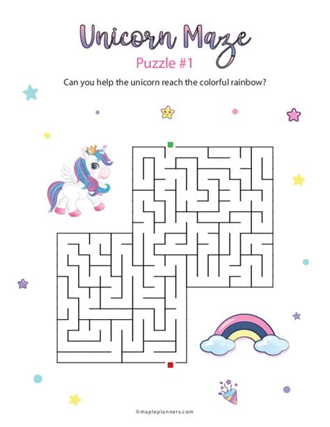 unicorn maze puzzles