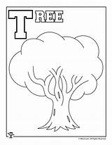 Coloring Letter Alphabet Tree Pages Activities sketch template
