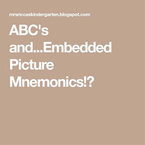 abc s and embedded picture mnemonics mnemonics abc embedding