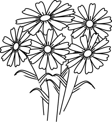 printable flower coloring pages  pics