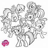 Mlp Pony Mane Equestria Ponies Dash Bestcoloringpagesforkids sketch template