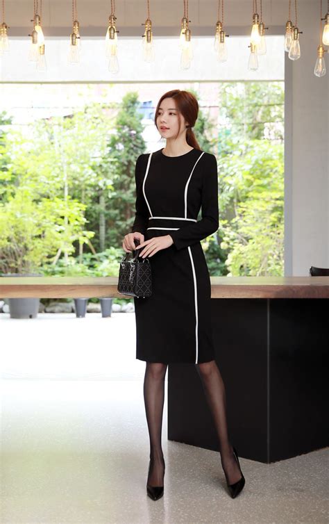 styleonme elegant line slim fit dress 47233 fashion corporate