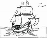 Mayflower Coloring Drawing Ship Pages Getcolorings Drawings Getdrawings Printable Color sketch template