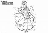 Force Coloring Precure Glitter Pages Printable Kids sketch template