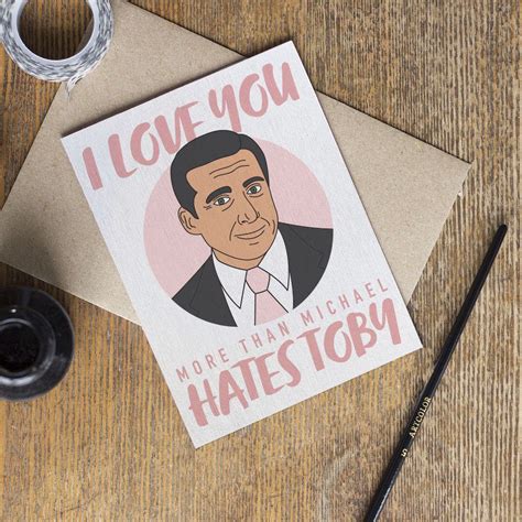 The Office Tv Show Love Card Michael Scott The Office Valentines