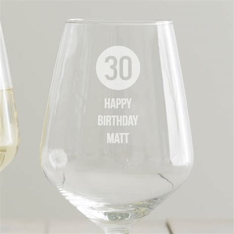 Personalised Special Age Birthday Wine Glass For Him By Becky Broome