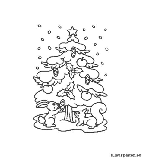 kerstboom kleurplaat  kleurplaat