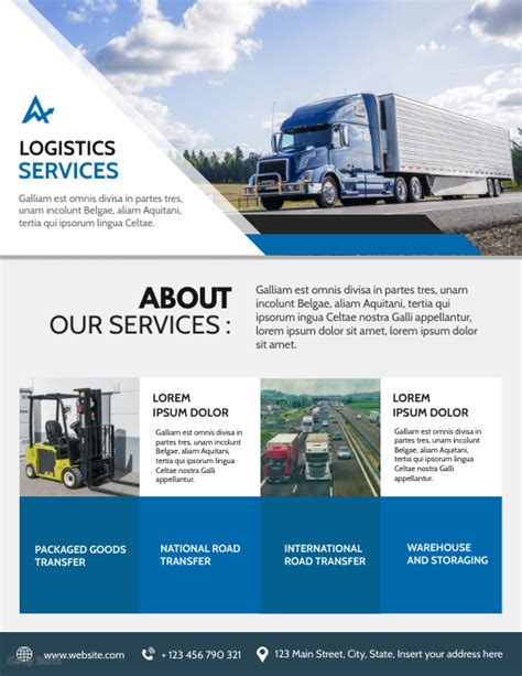 Logistic Services Flyer Advertising Template Postermywall