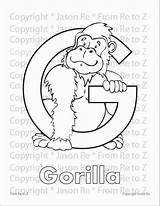 Gorilla Abcs sketch template