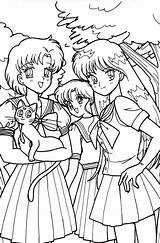 Sailor Moon Coloring Scouts Pages Anime 1200 Choose Board sketch template