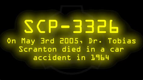 scp      dr tobias scranton died   car accident   youtube