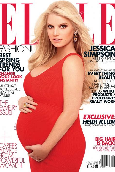 jessica simpson elle april 2012 most famous pregnancy