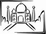 Coloring India Taj Mahal Pages Outline Printable Google Clipart Kids Categories Draw Choose Board Supercoloring sketch template