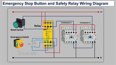 emergency stop button  safety relay wiring diagramatcircuitinfo youtube