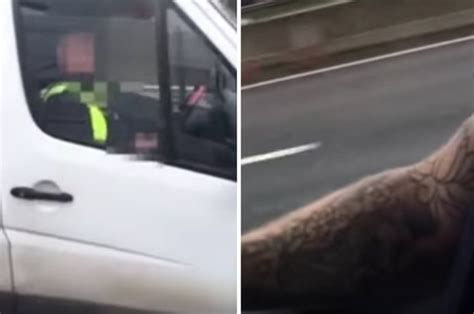 Van Driver Caught Masterbating And Watching Porn On M25