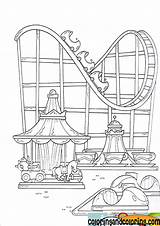 Park Amusement Coloring Pages Coaster Roller Theme Parks Drawing Achterbahn Fair Disney Gif Parque Sheet Yahoo Search Dibujos Colorear Visit sketch template