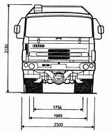 Tatra 6x6 T815 Zeichnung sketch template