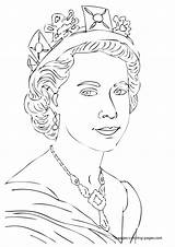 Coloring Pages Royal Family Queen British Elizabeth Colouring Ii Princess England Victoria Print Kids Choose Board Beautiful sketch template