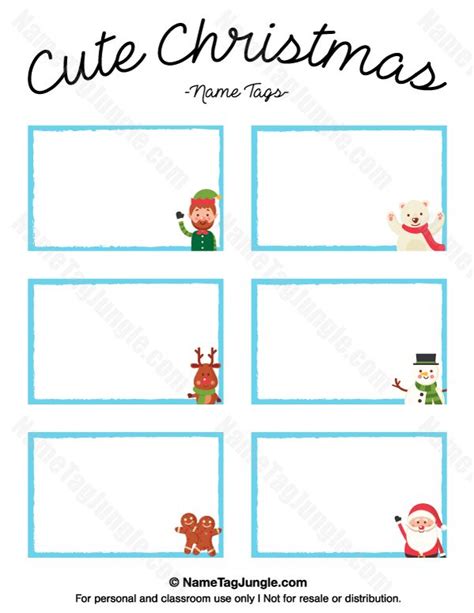 printable cute christmas  tags  template