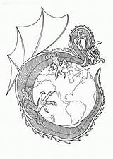 Mandala Coloring Pages Dragon Animal Mandalas Printable Color Medicine Kids Wheel Print Earth Spiritual Adult Hellokids Library Clipart Popular Save sketch template