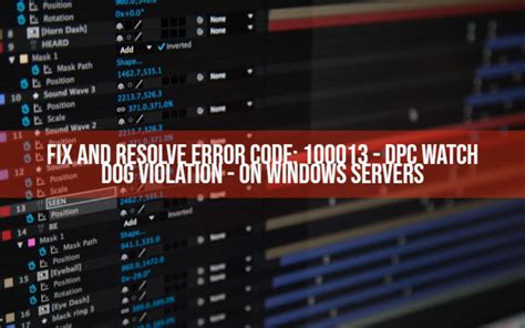 resolve error code  dpc  dog violation windows server