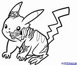 Pikachu Coloring Pages Drawing Zombie Pokemon Cute Halloween Drawings Cool Draw Printable Easy Outline Step Scary Kids Pdf Colouring Tattoo sketch template