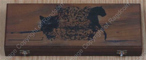 silver proof prestige set  wooden box leopard mintage
