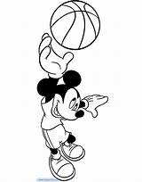 Mickey Coloring Mouse Pages Basketball Disney Friends Playing Printable St Book Disneyclips Funstuff sketch template