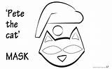 Pete Cat Mask Template Coloring Pages Printable Kids Adults sketch template