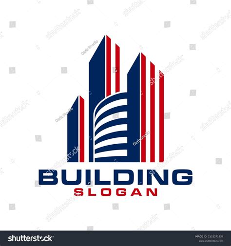 abstract building structure logo design modern stock vector royalty