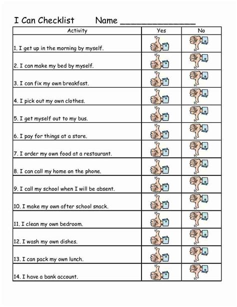 printable life skills worksheets  adults askworksheet