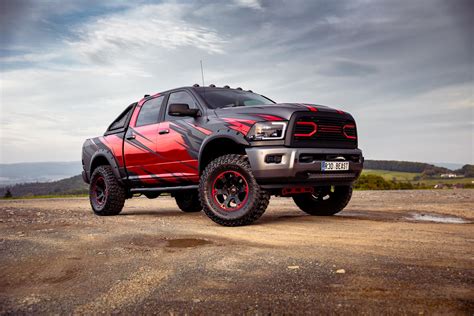 dodge ram matt dark grey red chrome wrapstyle