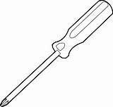 Screwdriver Clipart sketch template