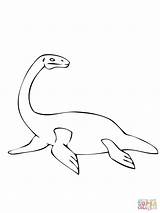 Plesiosaurus Coloring Pages Drawing Color Online Printable Ichthyosaurus Dinosaurs Mosasaurus Clipart sketch template
