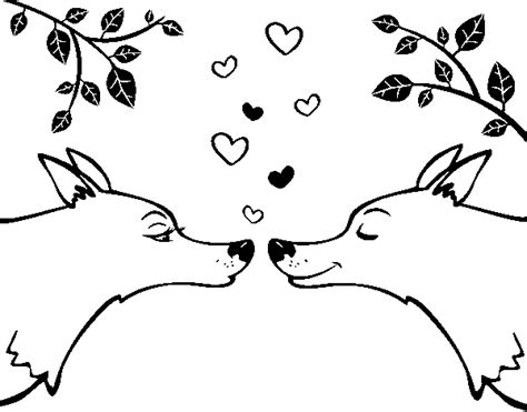 wolfs  love coloring page coloringcrewcom