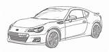 Brz Subaru Toyota Drawing Drawings Kenwood Aerpro Line Upgrade sketch template