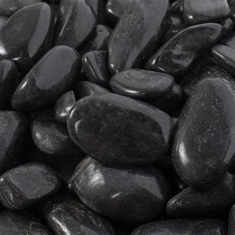 buy black super polished pebbles margo garden products