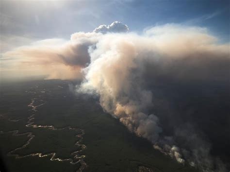 wind remains  firefighters side  bout  northern alberta wildfire infonews thompson