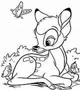 Coloring Bambi Pages Disney Kids Printable Colouring Sheets Book Cute Print Cartoon Characters Girls Baby Bambie Girl Google Adults Deer sketch template
