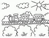 Train Coloring Kids Color Printable Library Clipart sketch template