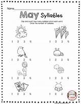 Syllables Preschool Kindergarten Pre Choose Board Freebies Reading sketch template