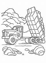 Coloring Pages Truck Semi Transportation Mining Tow Water Color Land Peterbilt Print Printable Dump Landfill Sheets Drawing Getcolorings Colouring Preschoolers sketch template