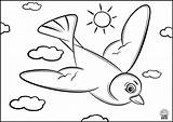 Coloring Pages Birds Kids Swallow Navigation Post sketch template