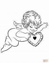 Cupid Valentines Supercoloring sketch template