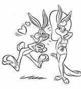 Bunny Lola Tunes Looney sketch template