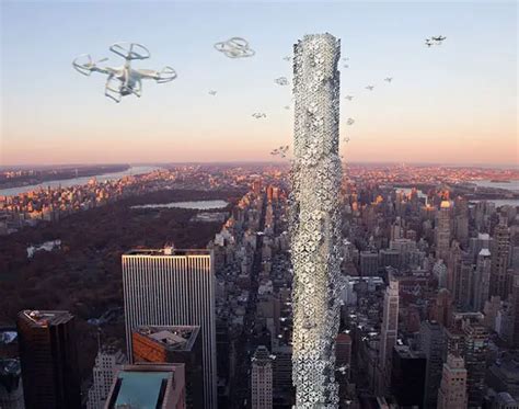 hive drone skyscraper central control station  drones laptrinhx