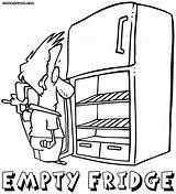 Refrigerator Fridge Coloring Drawing Open Pages Cartoon Getdrawings Print sketch template