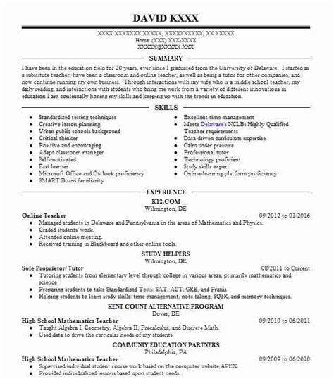 resume examples for online jobs