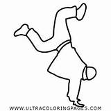 Disegni Danza Colorare Coloring Breakdancer Pausa Battaglia Ultracoloringpages sketch template